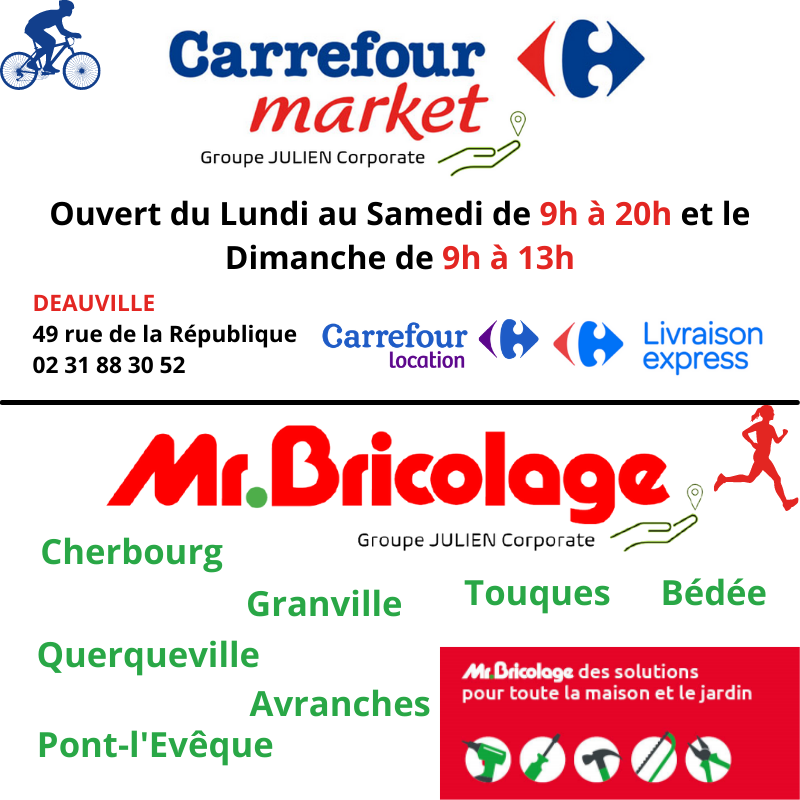 carrefour market partenaire du triathlon de Deauville
